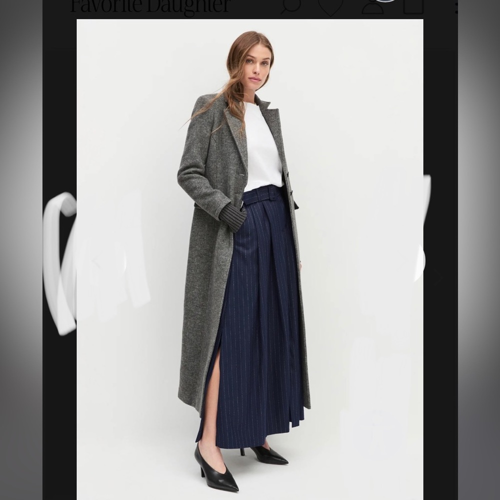 NEW FAVORITE DAUGHTER the gabby maxi skirt in Navy Pinstripe size 2
